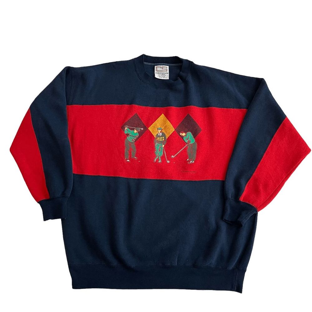 Early 90s Colorblock Vintage Golf Sweatshirt